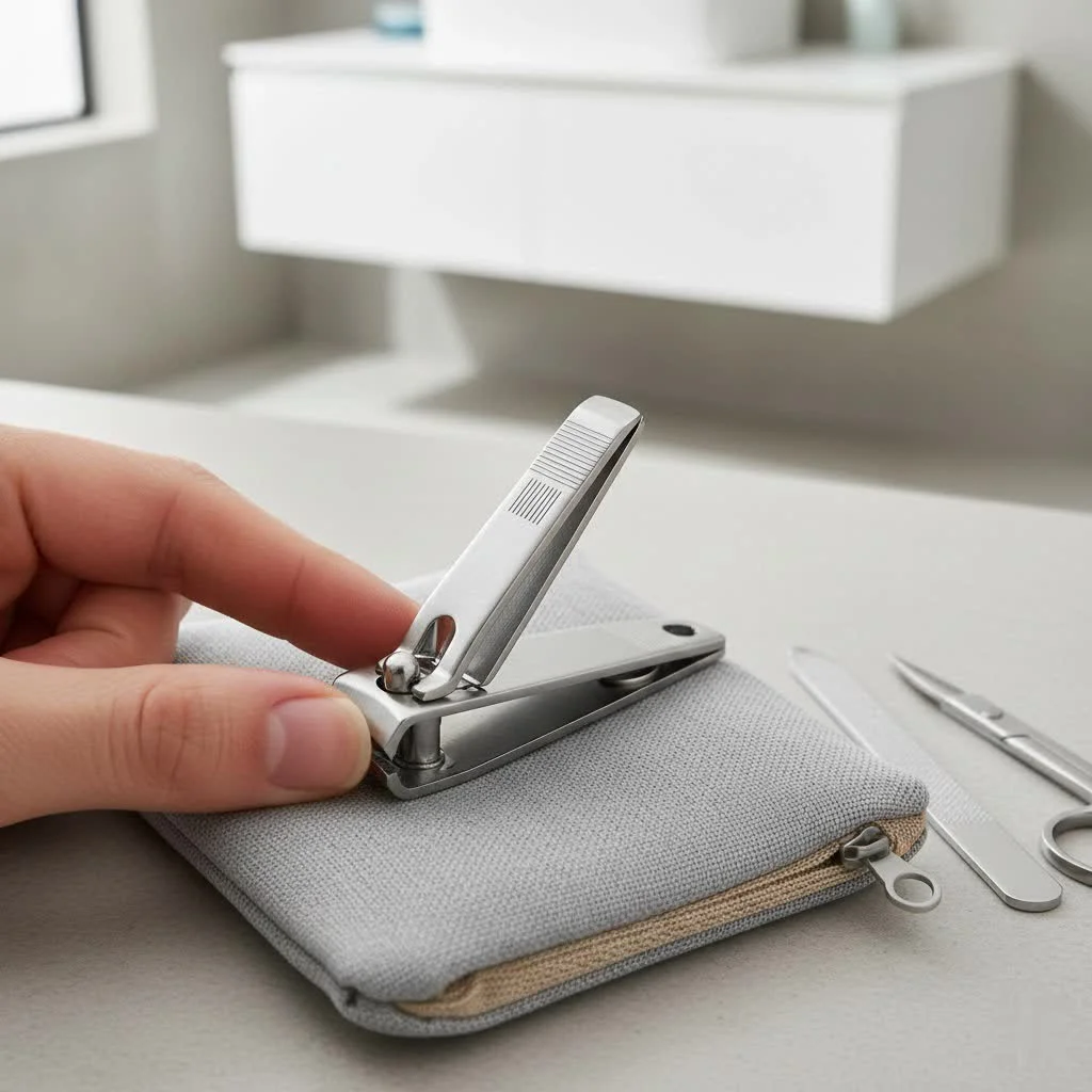 Dog nail clippers with a safety guard